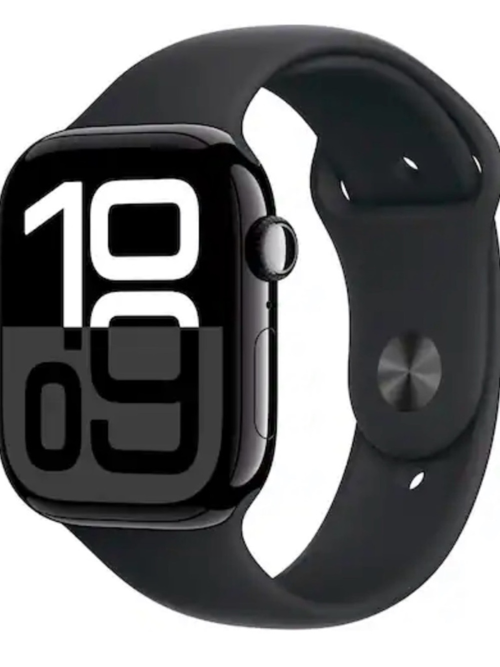 Apple Watch Series 10 (GPS) 46mm Aluminum Case with Black Sport Band-S/M Jet Blk